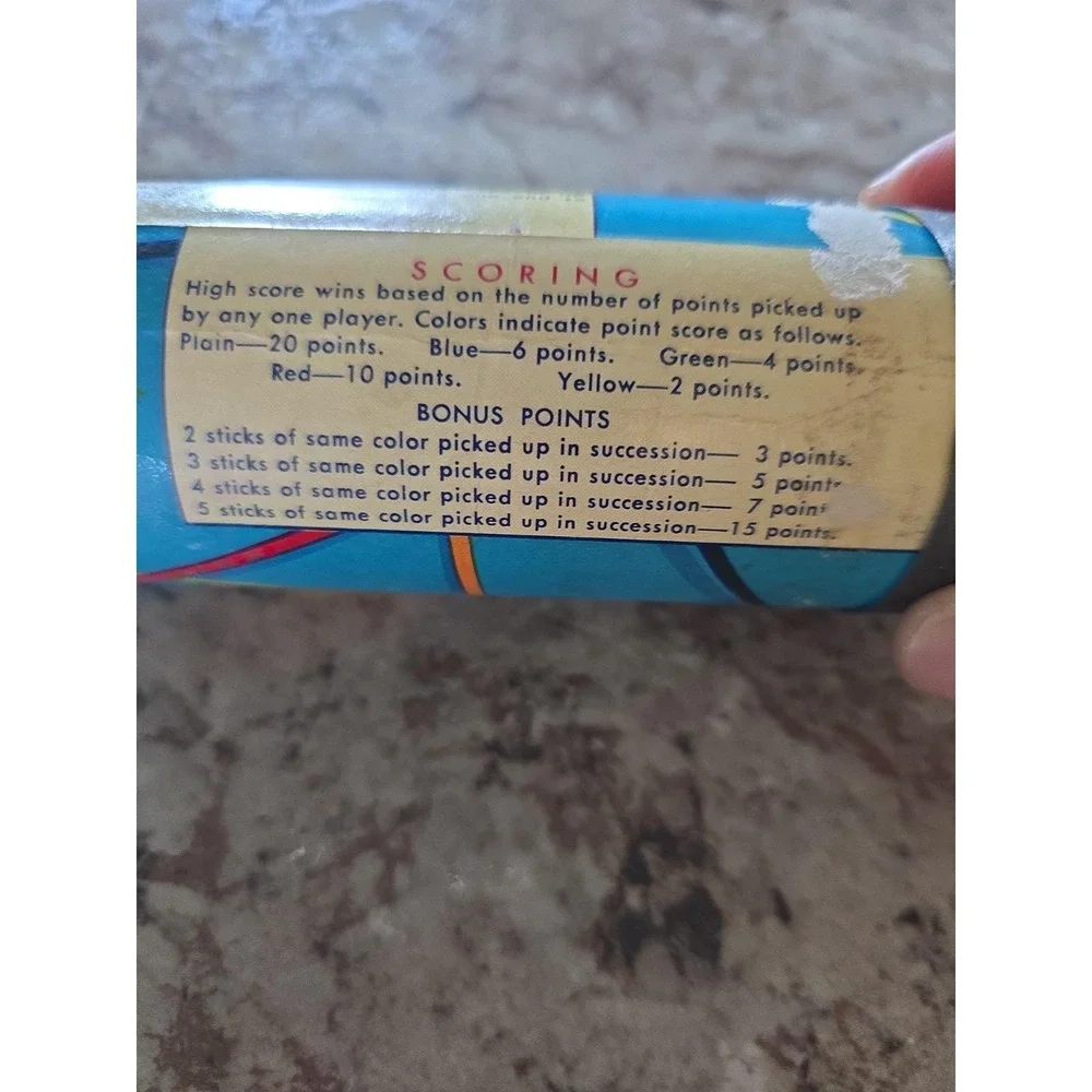Vintage Pixie Pic Up Stixs Toy Game Tube Steven MFG Company St Louis